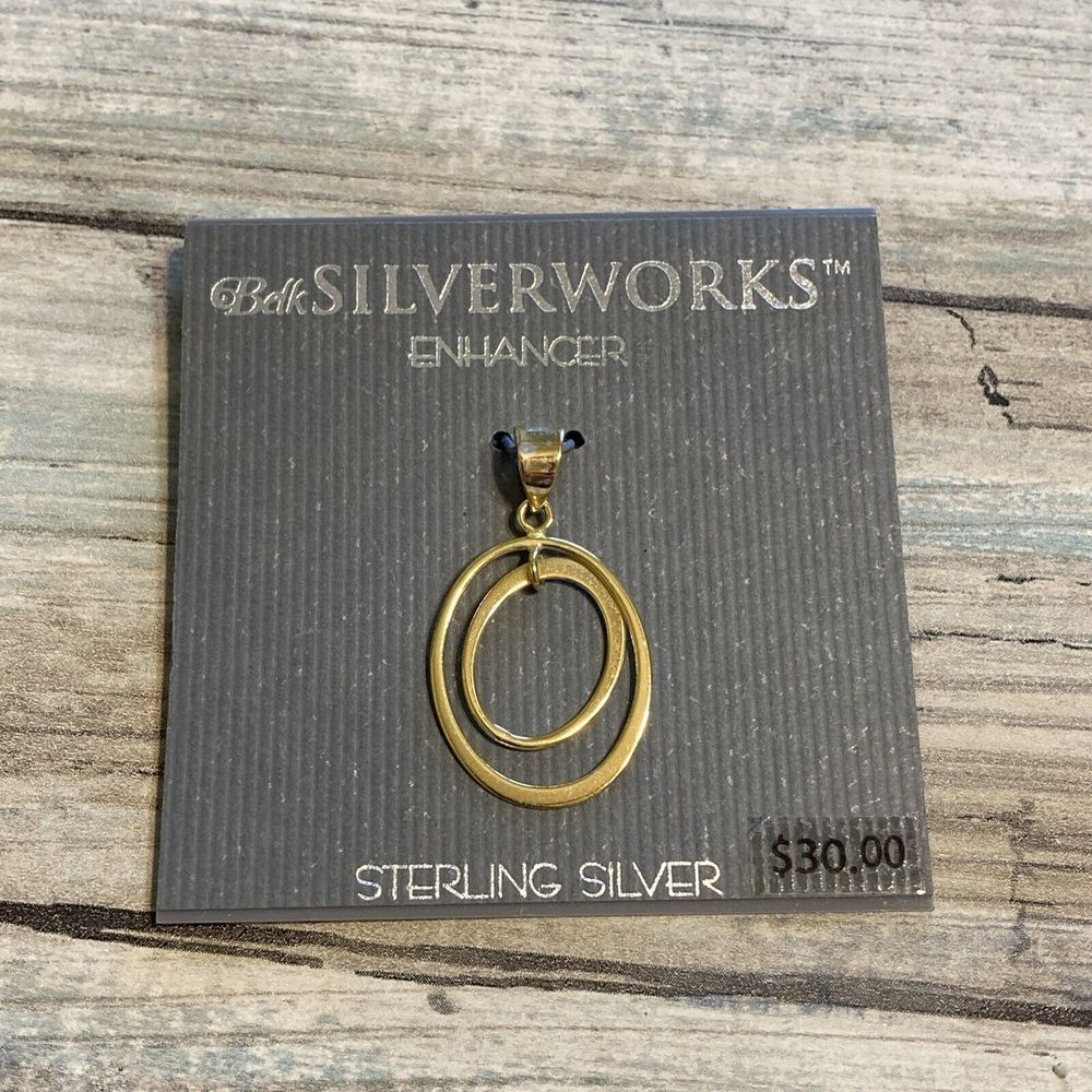 Silverworks Necklace Enhancer Gold Plated Sterling Silver 925 NWT Minor Tarnish